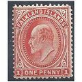 Falkland Islands 1904 SG44 1d Vermillion Mounte...