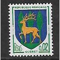 FRANCE 1960 ARMS 2c GUERET SG 1498b M MINT#