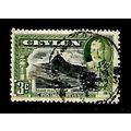 CEYLON 1935 3c BLACK AND GREEN SG369 FINE USED