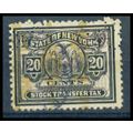 Used Revenue 20c N.Y. Stock Transfer Fine WA2784