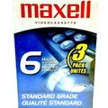 Maxell Videocassette Tapes 6 Hours 3 Pack Stand...