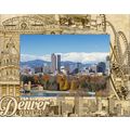 Denver Colorado Laser Engraved Wood Picture Fra...