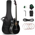 GLARRY Full Size Acoustic Electric Bass Guitar ...