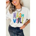 White Lightening NASHVILLE Graphic Crewneck T S...