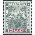 Barbados 1897 SG116 1/4d Grey & Carmine Mounted...