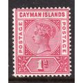 CAYMAN ISLANDS 1900 Sg2 1d Rose-Carmine Fine M ...