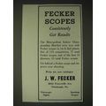 1936 J.W. Fecker Scopes Ad