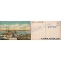 CT New London Postcard Yacht Station On the Tha...