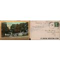 CT New London Postcard Winthrop Monument Cor Bu...