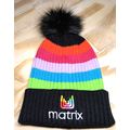 Matrix Pom Pom Ski Winter Hat Cap Beanie Hair C...