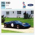 Collectors Club card. Classic Cars. Ford GT40