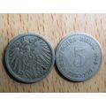 1906a 5 Pfennig Germany Empire Coin