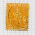 TRINIDAD 1863 ONE SHILLING 1/- CHROME YELLOW SG...
