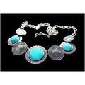 Tibetan Hill Tribe Alloy Large Round Turquoise ...