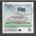 AUS 1988 5c 'LIVING TOGETHER - PARLIAMENT' FINE...