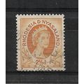 Rhodesia&Nyasaland.SG3a 2 1/2d Queen Elizabeth ...