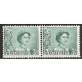Australia 1959 SG311a 3d Blue-Green Coil Pair L...