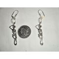Hanging skeleton alloy dangle leverback earring...