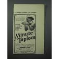 1913 Minute Tapioca Ad - Cooking School Recipe