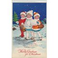 Artist Drawn Three Young Girls With Best Wishes...