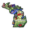 Michigan The Great Lakes State Artwood Jumbo Fr...