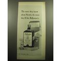 1957 Ballantine's Scotch Ad - The More they know about Scotch