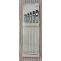 Pack of 6 quality artist flat head paint brushes