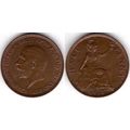 Great Britain. George V. Halfpenny 1933. dy23635B