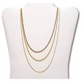 Necklace chains #003 lot of 3 24kgp 16 inch 18 ...