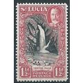 St Lucia 1936 SG115 1 1/2d Black & Scarlet Moun...