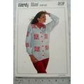 Vintage: Wendy 3410 rose motif cardigan, DK