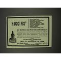1913 Chas. M. Higgins Inks Ad