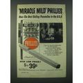 1959 Miracle Mild Phillies Panatellas Cigars Ad