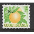 COOK ISLANDS 1967 10c on 1s ORANGE ORANGE YELLO...