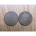 1976d 2 Pfennig Germany Coin