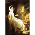 Colour Postcard - The Spinstress by George Romney