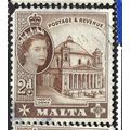 MALTA, Queen Elizabeth II, Mosta Dome, brown 19...