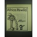 1968 Air Afrique Advertisement - Africa. It's wild.