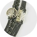 Handmade Bracelete Waxed Cotton Tree of Life Lo...
