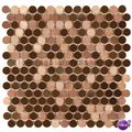 Mosaics Metal Tile Penny Round Brushed Copper