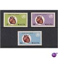 MALTA 1972 WORLD HEALTH DAY SET 3 VALS U/M MINT