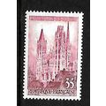 FRANCE 1957 35c MAUVE RED ROVEN CATHEDRAL SG 13...