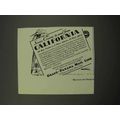 1930 Grace-Panama Mail Line Cruise Ad - California