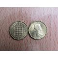 GB 1966 Elizabeth II Brass Threepence 3d Coin H...