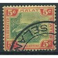 Federated Malay States 1906 SG39 5c Green & Car...