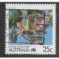 AUS 1988 25c 'LIVING TOGETHER - HOUSING' FINE U...