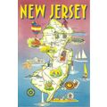 United States NEW JERSEY Map Postcard (Freeman ...