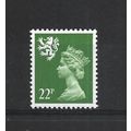 Scotland.S65 22p Yellow-Green.Unmounted Mint.Aug25
