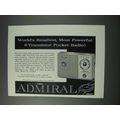 1959 Admiral Model 711 Radio Ad - Most Powerful