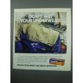 1989 Ziploc Storage Bags Ad - Don't Wet Underwear